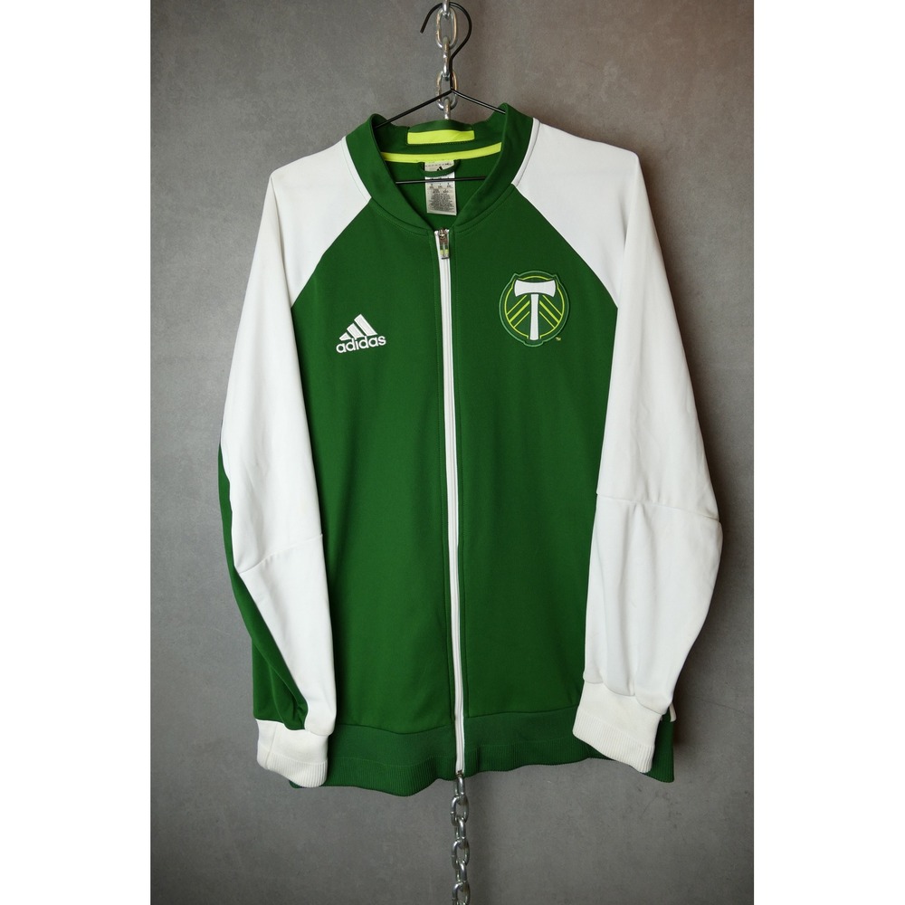 Adidas Portland Timbers Soccer Track Jacket Green White Full Zip Mens 2XL‎